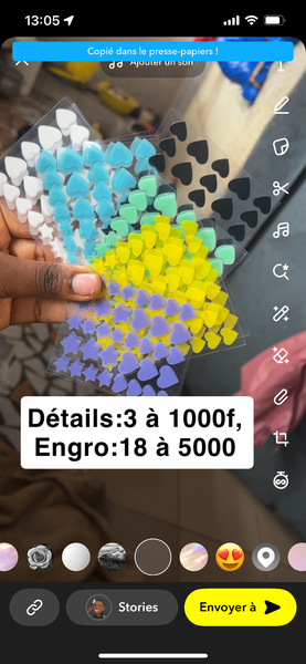 Autocollants colorés variés