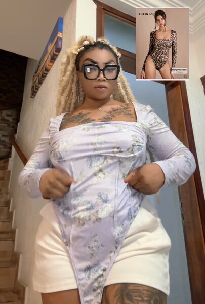 Body fleuri grande taille