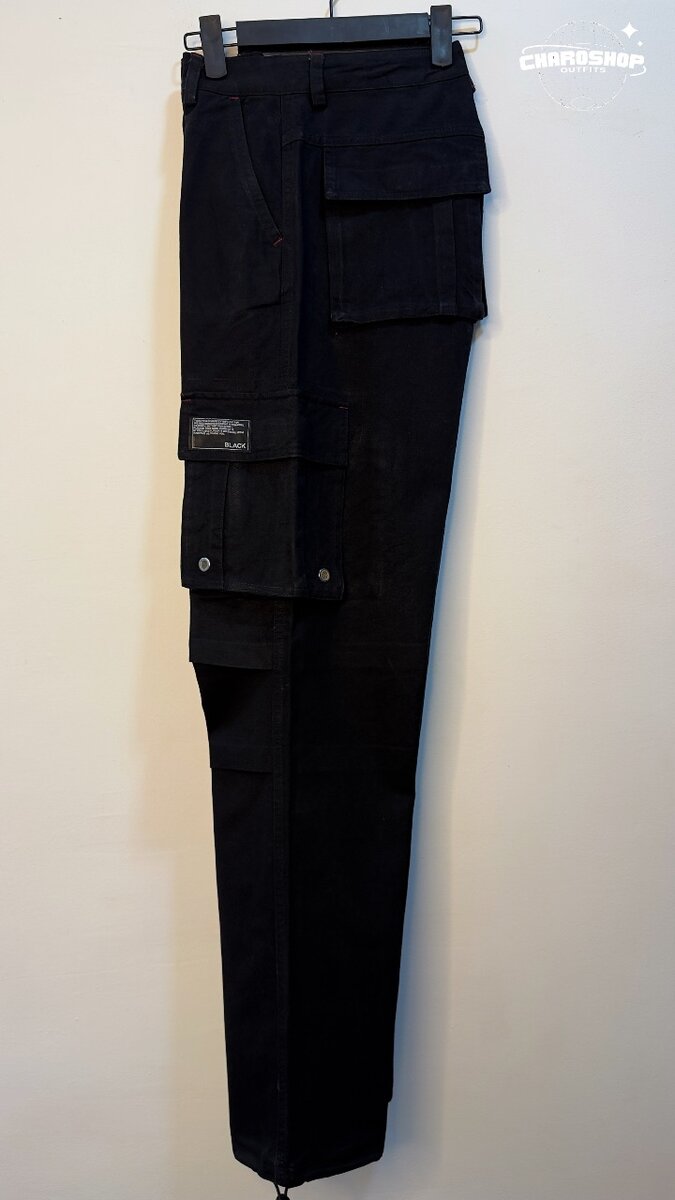 Pantalon cargo homme noir élégant