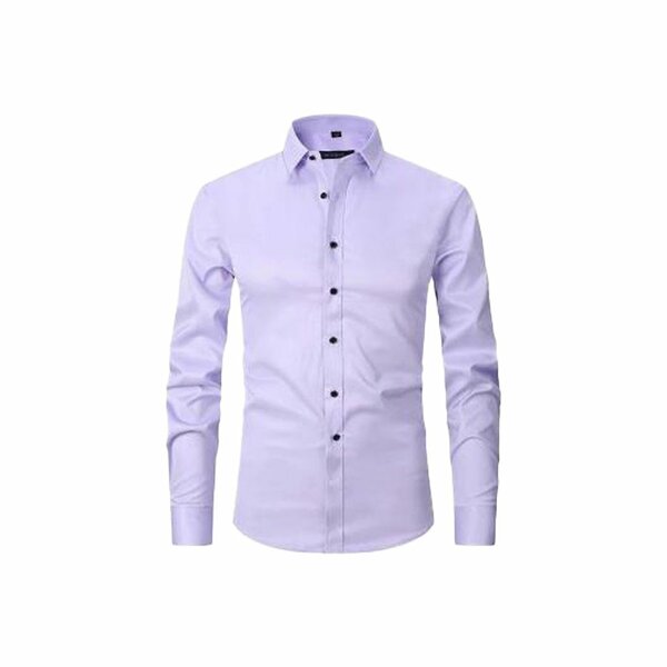 Chemise homme manches longues couleur violette