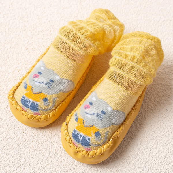 Chaussons Bébé Souris Jaunes