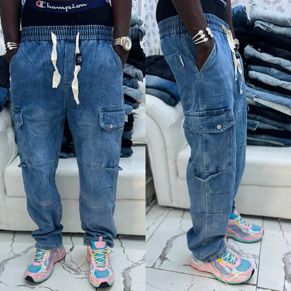 Pantalons cargo en denim tendance