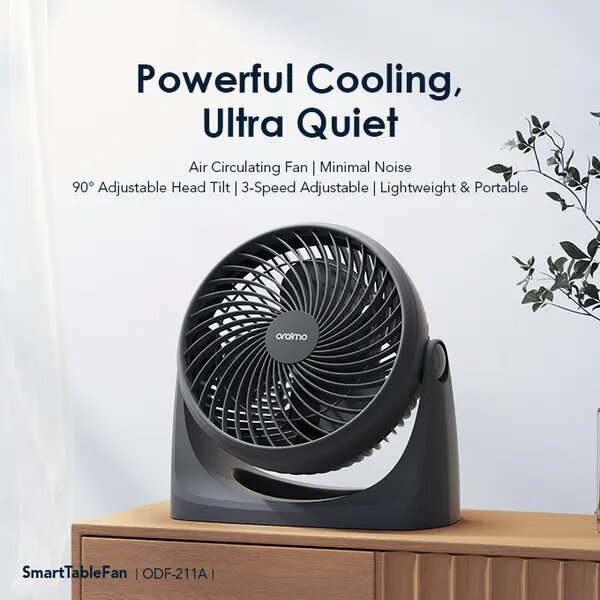 oraimo SmartTableFan Powerful Cooling Table Fan