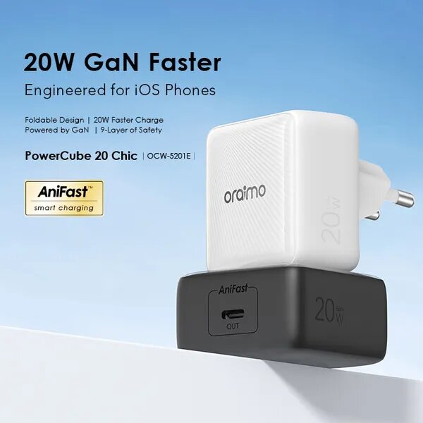 Chargeur Oraimo 20W GaN Iphone