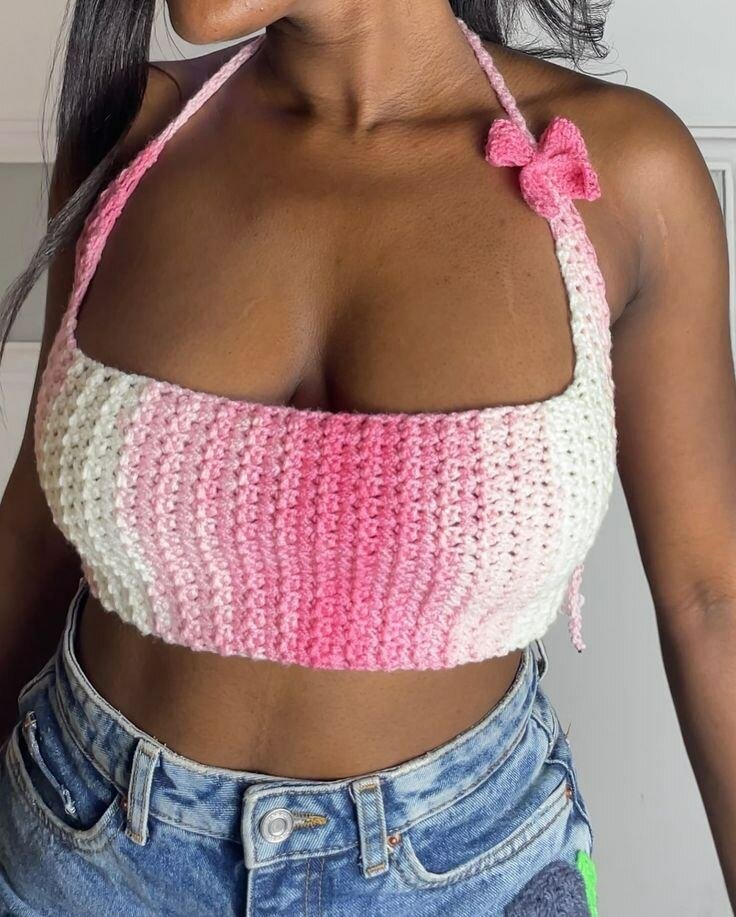 Top crochet été femme