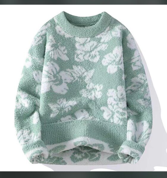 Pull en molleton à fleurs