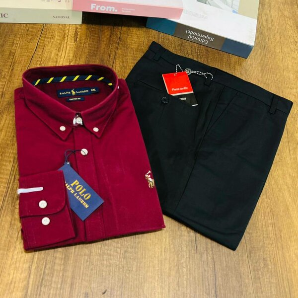 Polo Ralph Lauren Long Sleeves Shirts with material Trousers