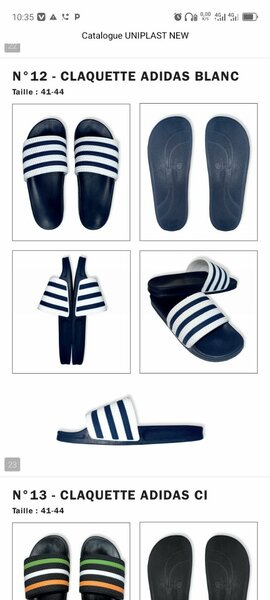 Claquettes Adidas Noir