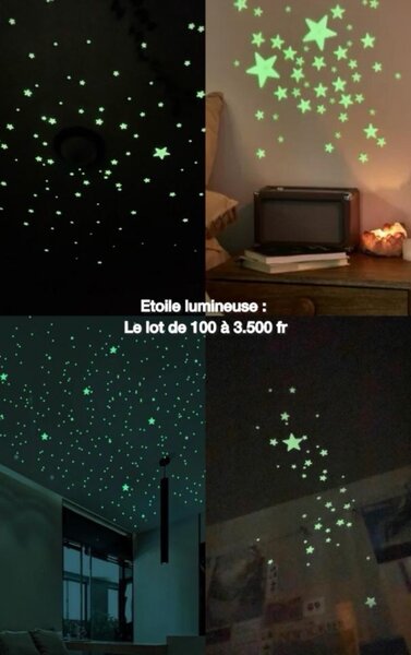 Étoiles Fluorescentes Murales