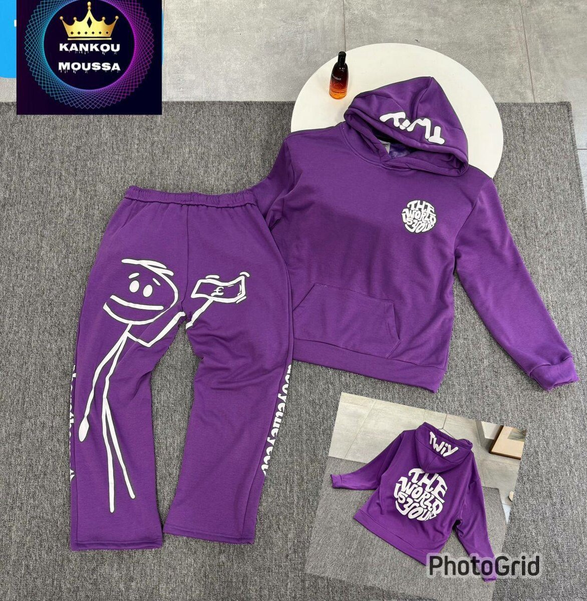 Ensemble jogging violet moderne