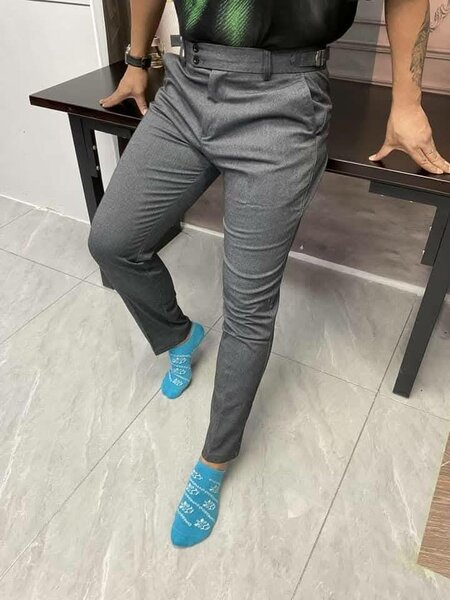 Pantalon chic gris homme