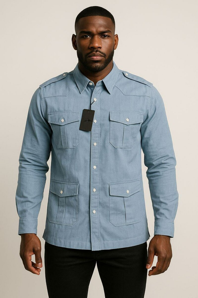 Chemise militaire homme élégante
