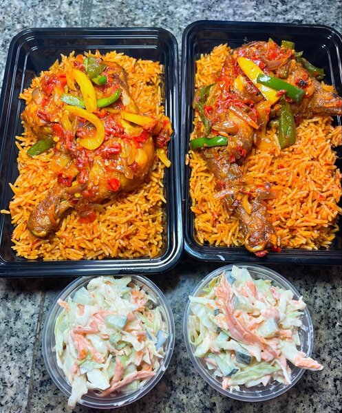 Nigerian Jollof Rice poulet