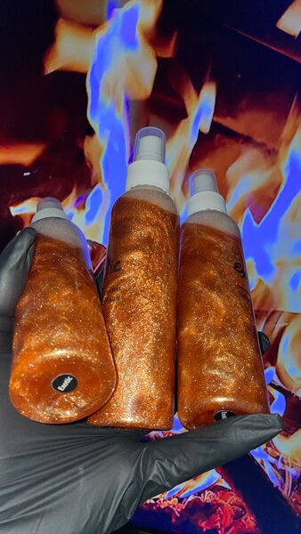 Spray corporel scintillant