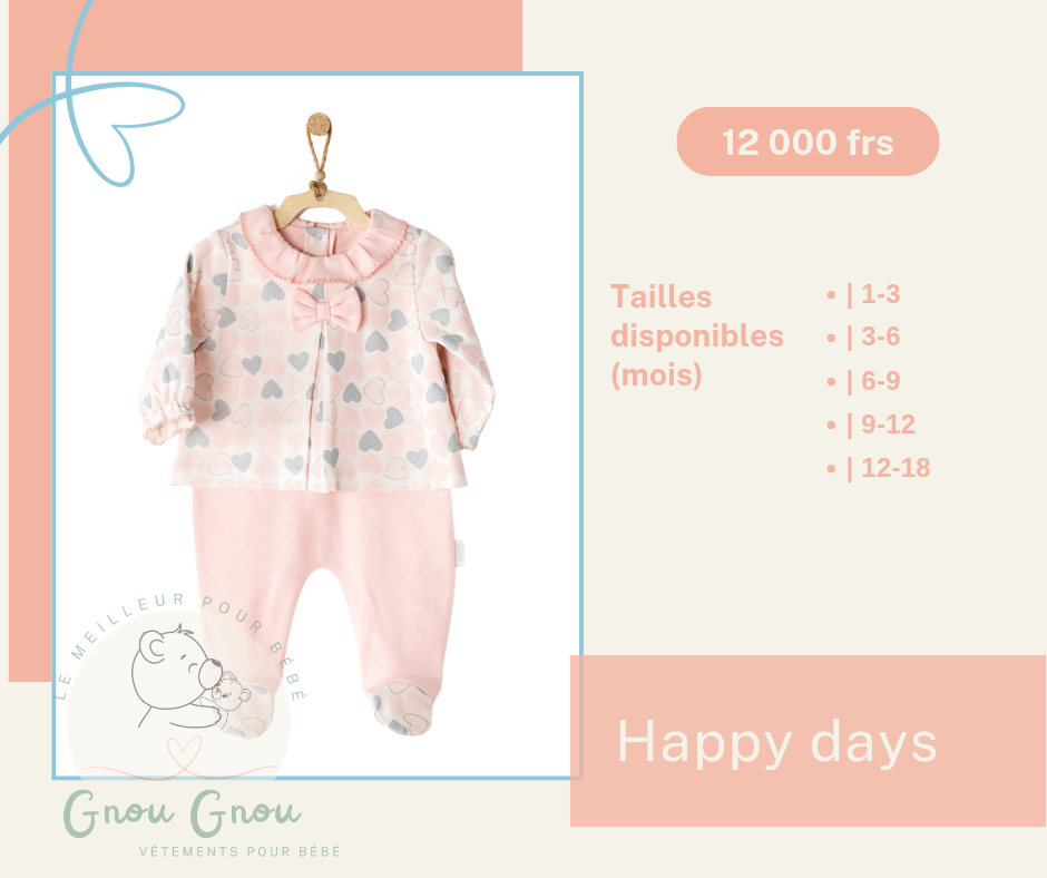 Ensemble bébé élégant rose