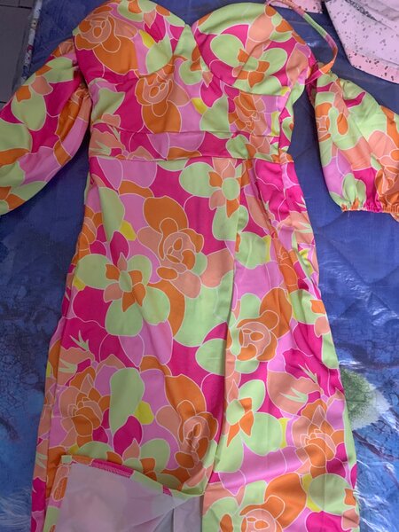 Robe Longue à Motif Floral