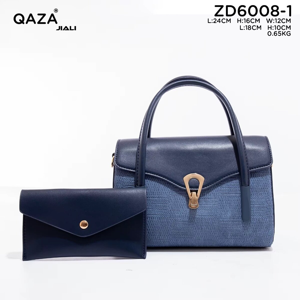 QAZA Sac à main avec pochette