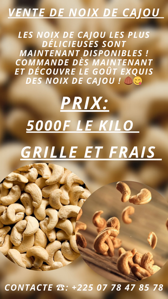 Vente de noix de cajou