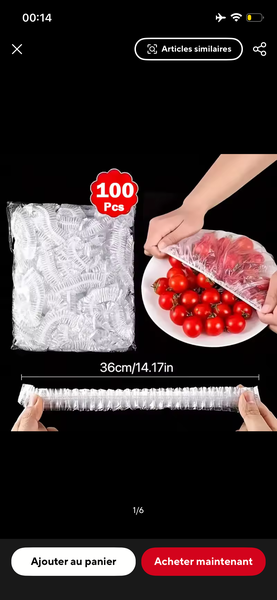 Couvercles élastiques 100 pièces