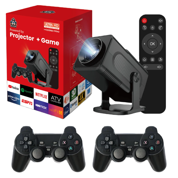 PROJECTEUR DE JEU HCS350 PRO 3D ET MANETTES SANS FIL.