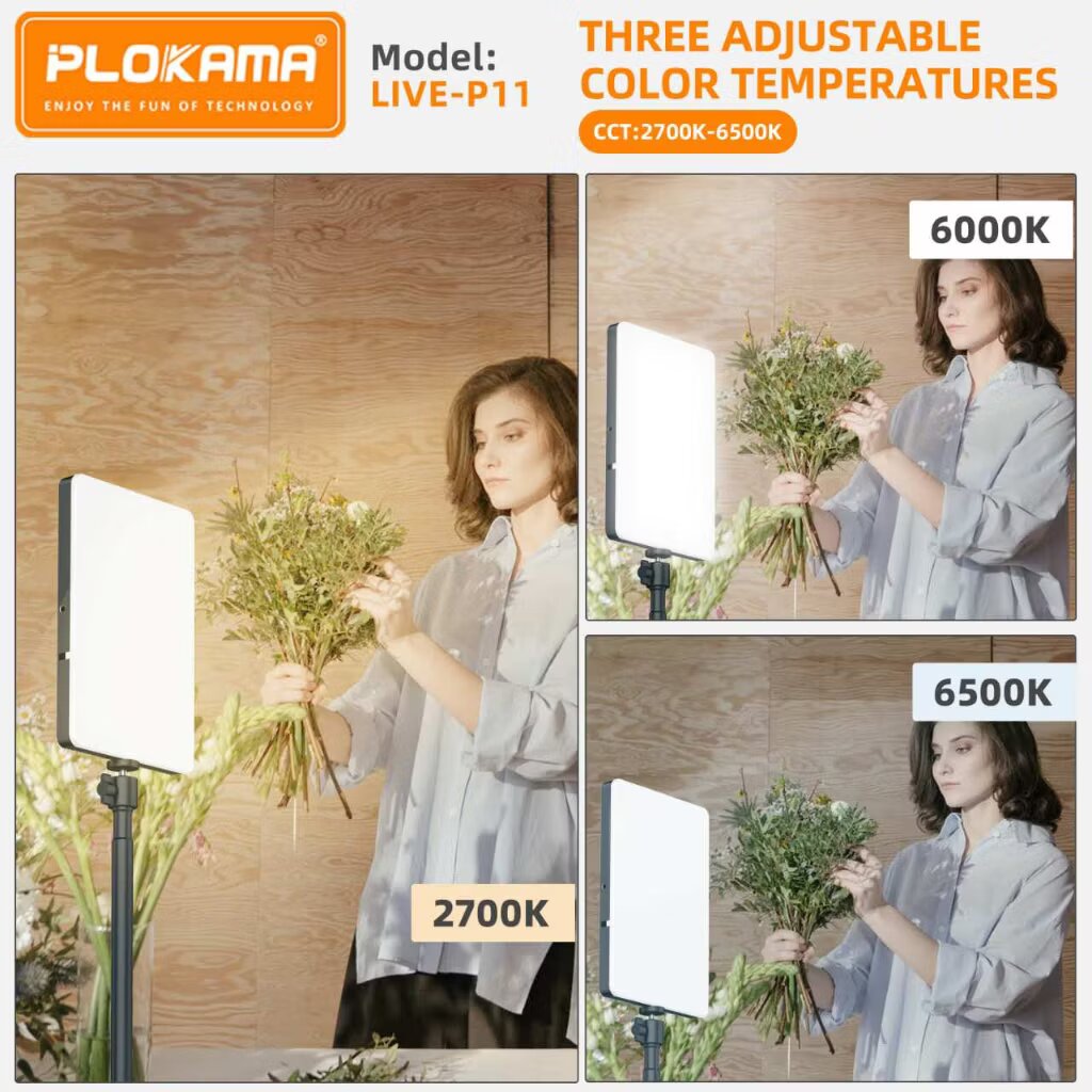 Plokama P11 LED Light Live Stream Stand - Adjustable