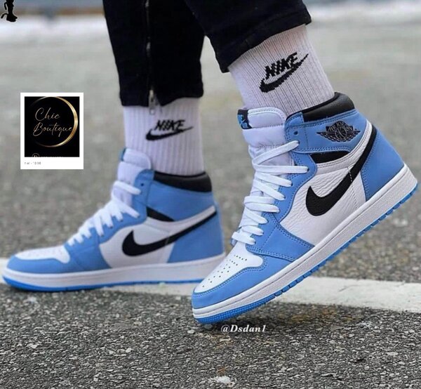 Sneakers classiques bleu et blanc