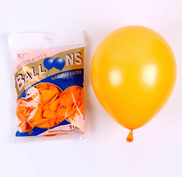 100Ballons en latex orange