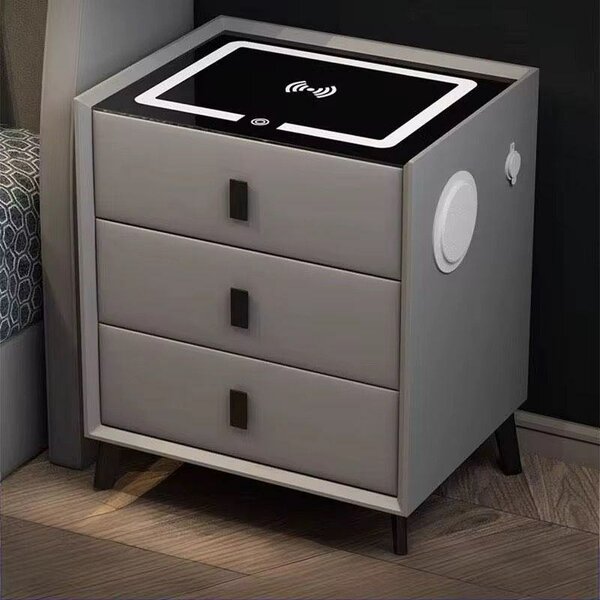 Table de chevet moderne avec chargeur