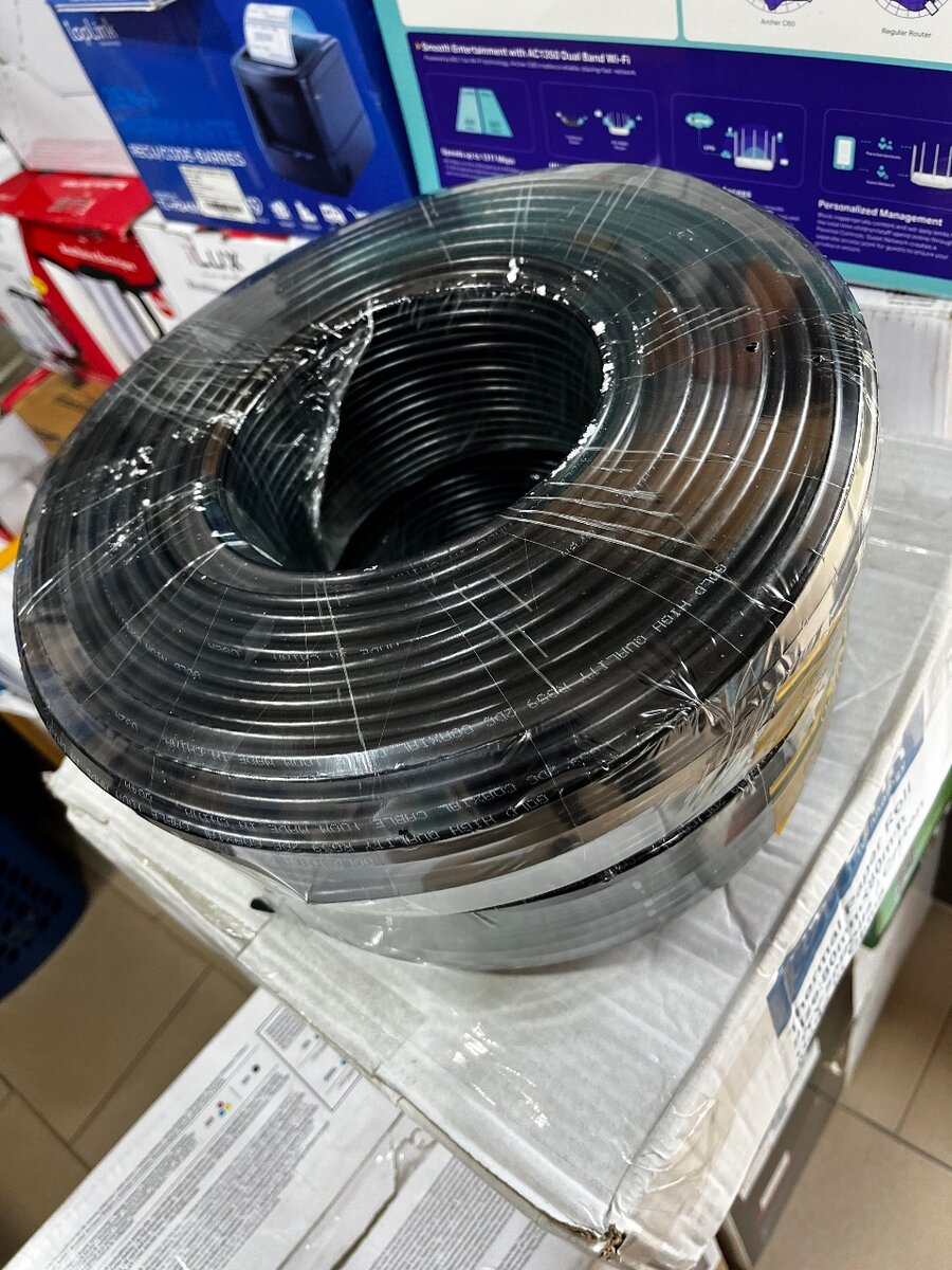 Câble Réseau RG59+2DC 100M