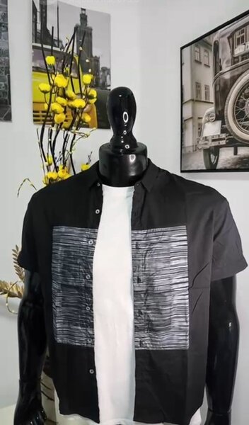 Chemise noire élégante homme