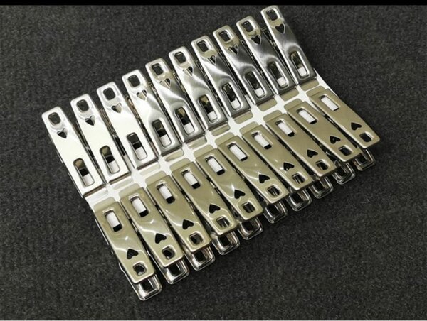 20 Pinces à linge en inox