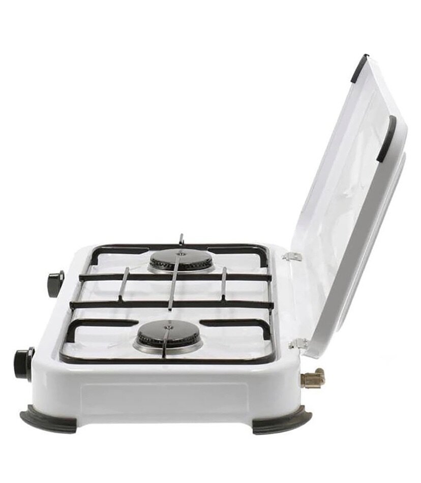 PORTABLE DOUBLE BURNER GAS STOVE WITH LID FOR OUTDOOR SGS-60