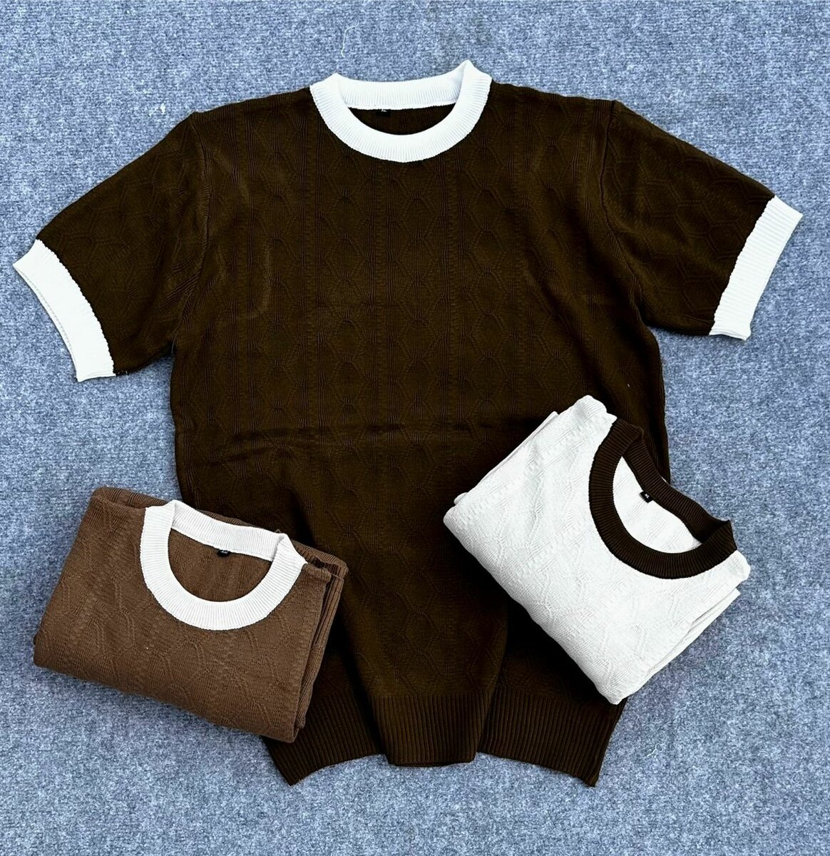 Pulls en maille bicolore