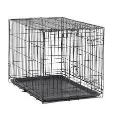 Double door foldable mete dog cage
