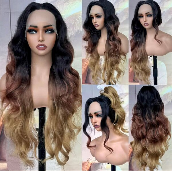 Perruque ondulée longue