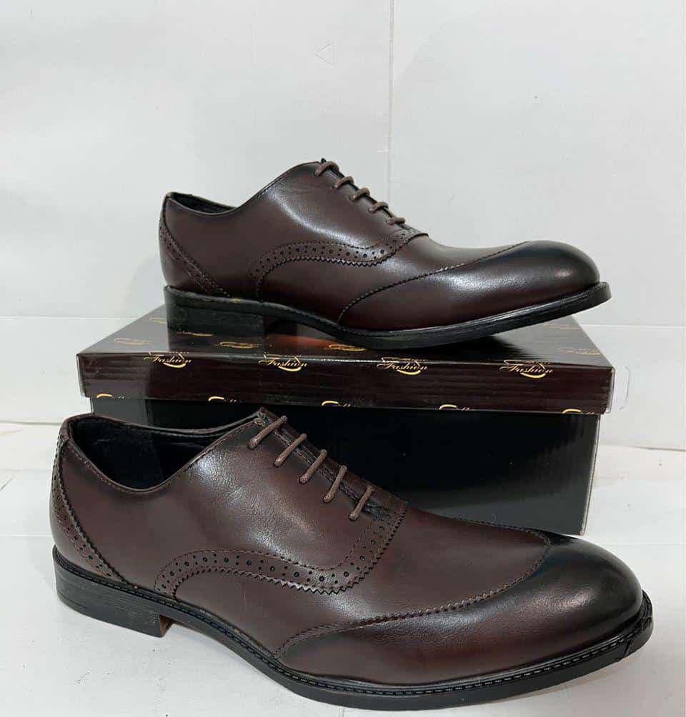 Men's leather boots,brown Sizes: 40-45