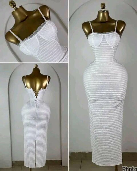 Robe moulante blanche élégante
