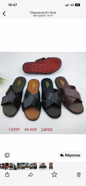 Sandales en cuir pour hommes