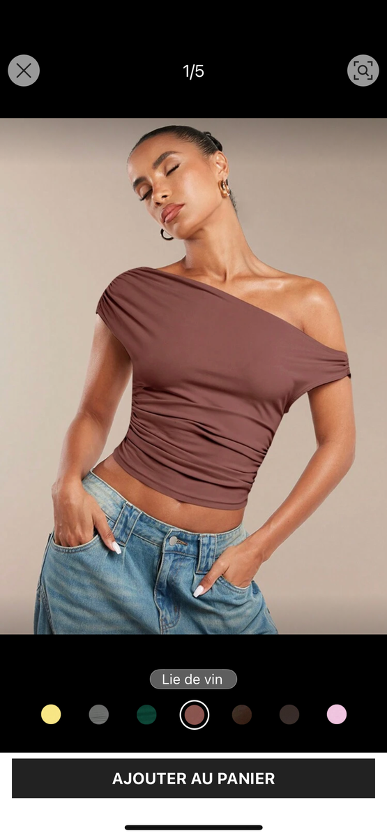 Top asymétrique élégant femme