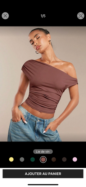 Top asymétrique élégant femme