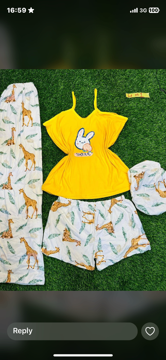 Ladies 4 in 1 nightwear