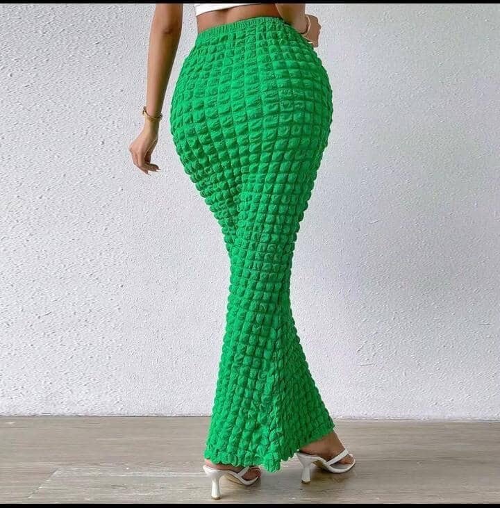 Jupe longue texturée élégante