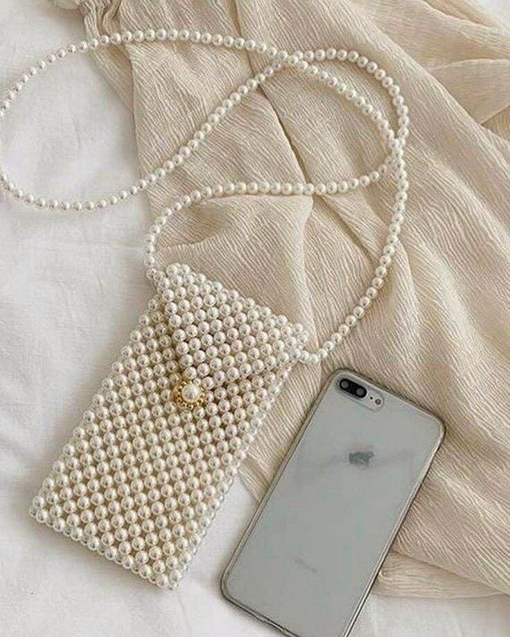 Étui téléphone perles chic