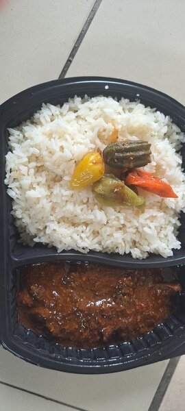 Repas prêt riz sauce