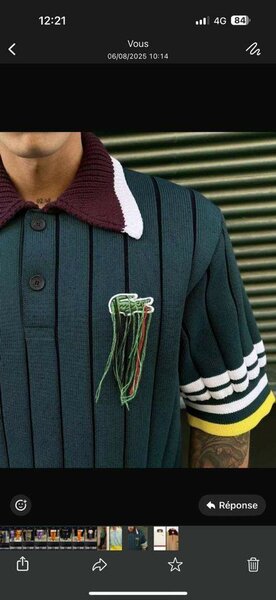 Polo coloré à col Lacoste