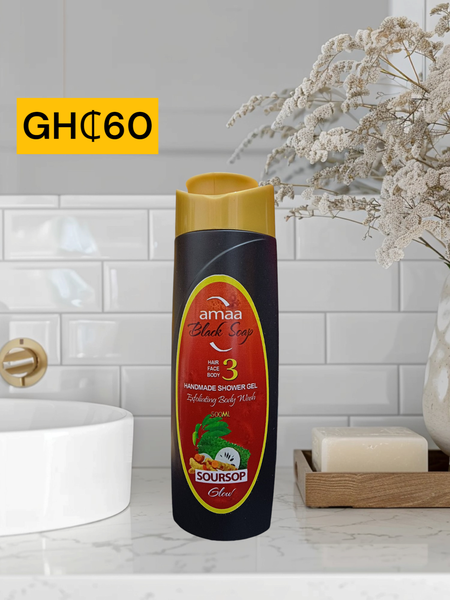 Amaa Black Soap Soursop & Turmeric Shower Gel