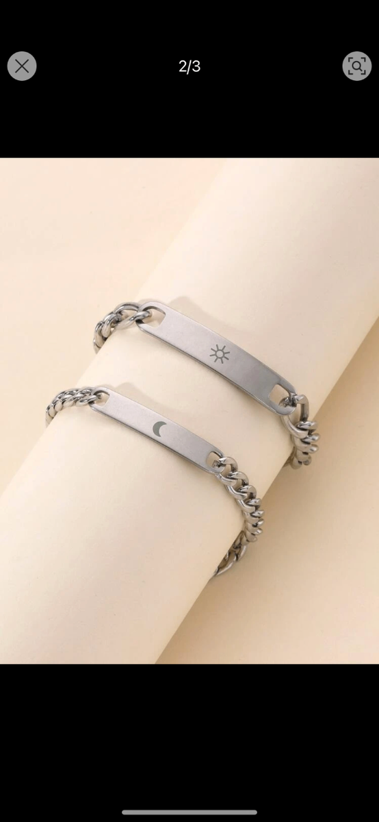 Ensemble bracelet Sun&Moon couple/ amitié
