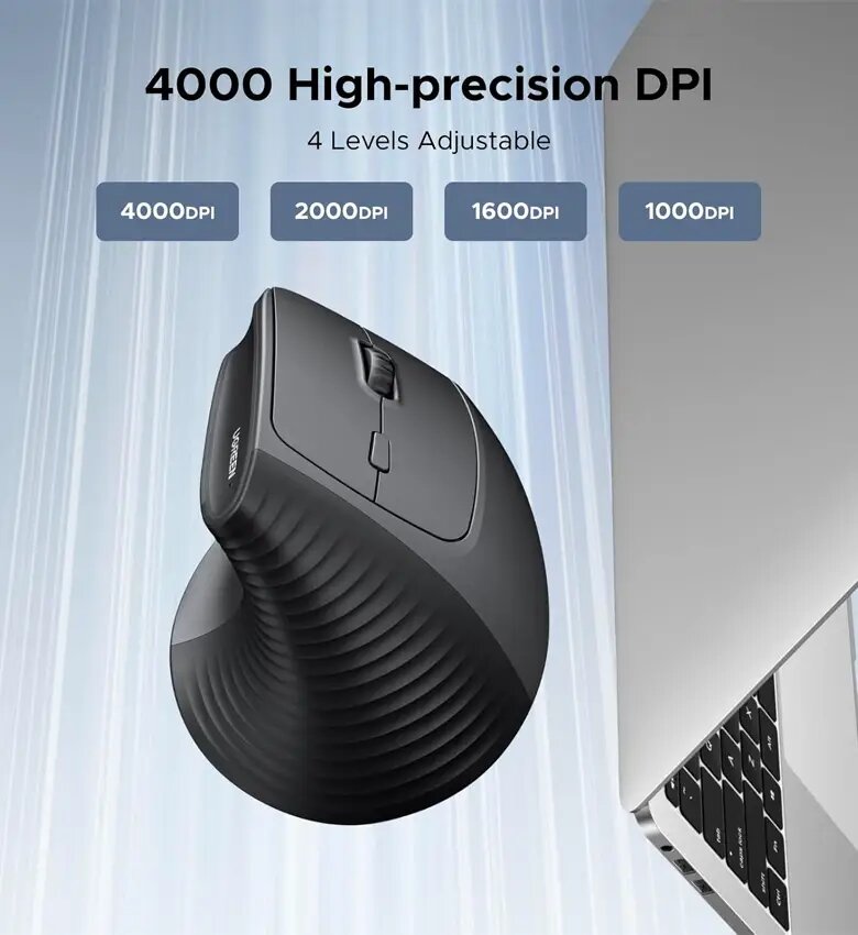 Souris ergonomique sans fil 4000DPI