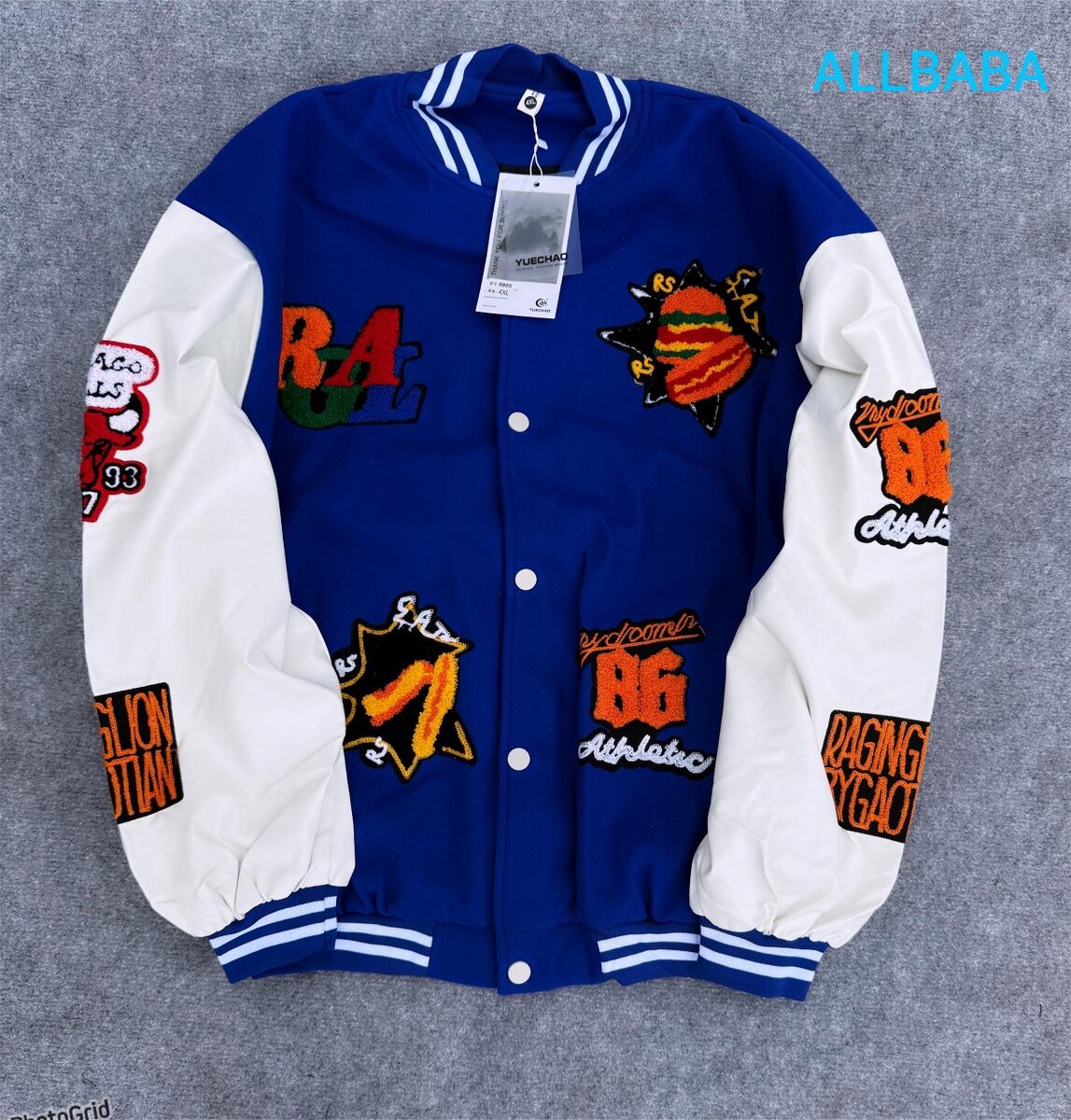 Veste universitaire tendance patchwork