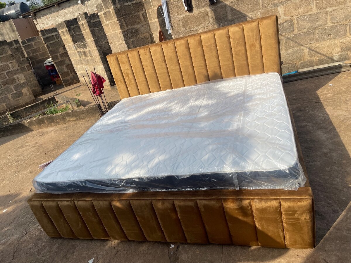 King size bed frame with mattress